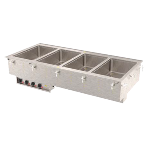 Vollrath 3640761 54.75" W x 26" D x 15" H Galvanized Exterior Housing Stainless Steel Insulated Wells Drop-In Electric Hot Food Well Unit
