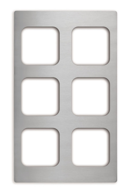 Vollrath 8244314 Underside Integral Corner Design For Extra Strength & Securing Template In Well Fits All Standard 12" x 20" Hot/Cold Wells Warmers & Chafers Miramar Stainless Steel Template