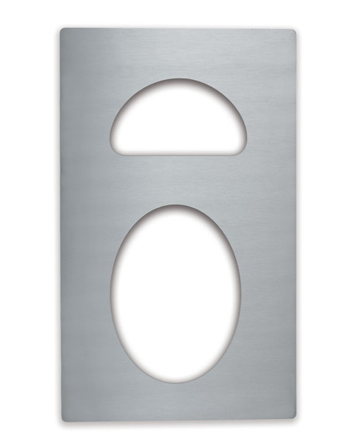 Vollrath 8240214 21.13" W x 12.75" D Stainless Steel Oval and Half Oval Miramar Template