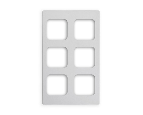 Vollrath 8244320 21.13" W x 12.75" D White Stone Color (6) 40003 Plastic Decorative Pans Miramar Template