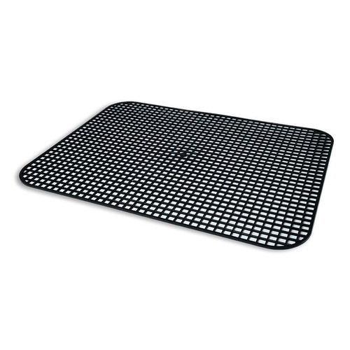 Vollrath 1612-06 12.5" x 16.13" Thermoplastic Rubber Black Rectangular Tray-Mate Tray Mat