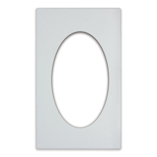 Vollrath 8240120 21.13" W x 12.75" D White Stone for (1) Large Oval Decorative Pan Miramar Template