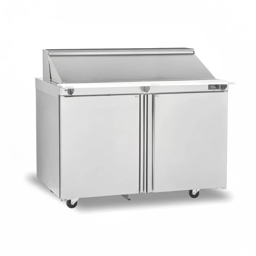 Delfield 4448NP-12 48"W Two Door Stainless Steel Sandwich/Salad Top Refrigerator