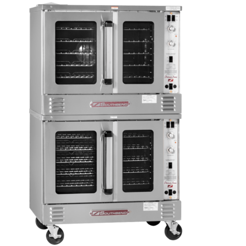 Southbend PCG140S/SI-LP Standard Depth Independent Doors Liquid Propane Platinum Double Convection Oven - 70000 BTU