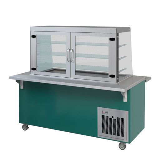 Piper Products R5-OTR-3 74" W Glass Reflections Omnitop Cold Food Display Case