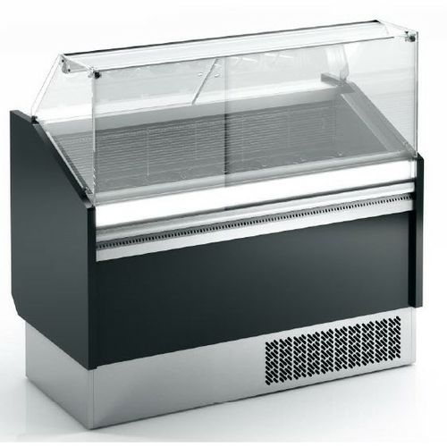 Infrico USA IDC-VBZ15SU 63.88" W Silver Anodized Aluminum Slim Ice Cream Display Case - 115 Volts
