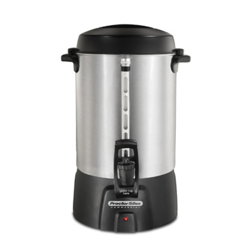 Hamilton Beach 45060R 60 Cup Capacity Brushed Aluminum Proctor-Silex Coffee Urn - 120 Volts 1-Ph