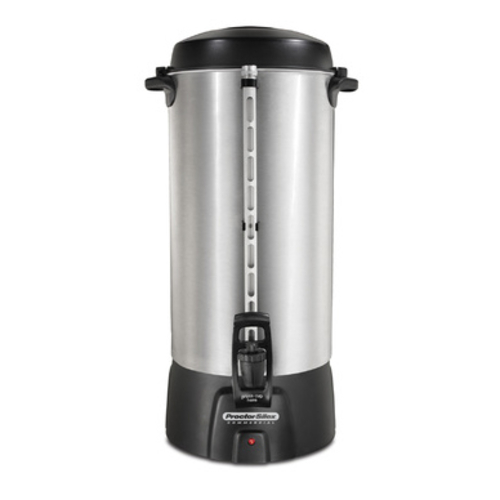 Hamilton Beach 45100R 100 Cup Capacity Brushed Aluminum Proctor-Silex Coffee Urn - 120 Volts 1-Ph