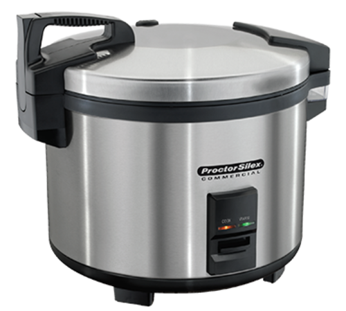 Hamilton Beach 37540 40 Cup Cooked Stainless Steel Non-Stick Proctor-Silex Commercial Rice Cooker and Warmer - 120 Volts 1-Ph