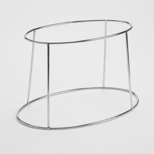 American Metalcraft SDRCKV7 7.38" H Oval Stainless Steel Display Rack