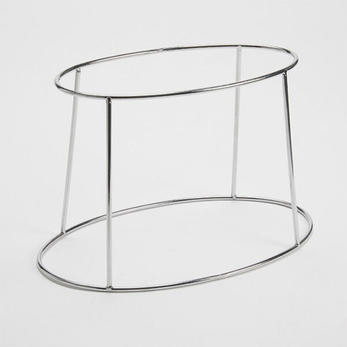American Metalcraft SDRCKV7 7.38" H Oval Stainless Steel Display Rack