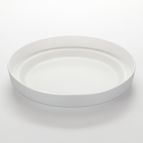 American Metalcraft MSEA12S 13" Dia. Silver Plastic Seafood Tray