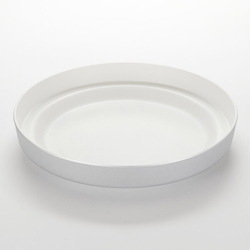 American Metalcraft MSEA12S 13" Dia. Silver Plastic Seafood Tray