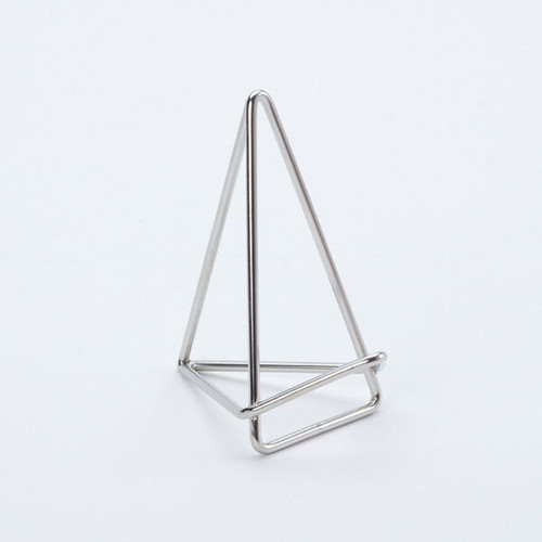 American Metalcraft GCHS3 3" H Silver Metal Geometric Card Holder