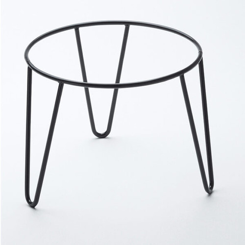 American Metalcraft RSRBH7 9.8" Dia. Black Rubber Coated Steel Round Rubberized Pizza Stand