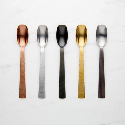 American Metalcraft BLHSA10 9.38" L Black Stainless Steel Vintage Salad Spoon