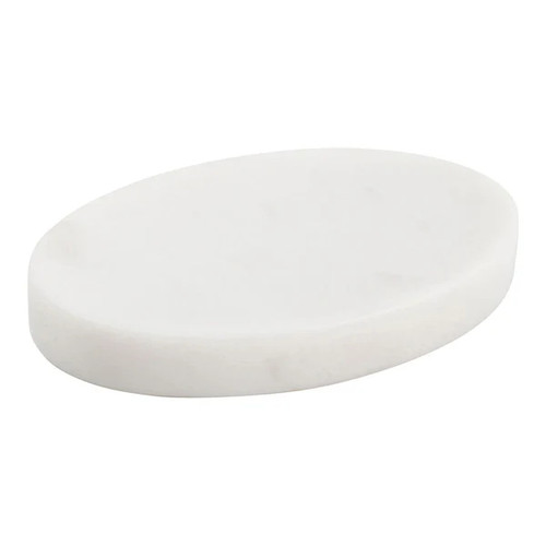 Mikasa Hospitality 5314528 6" x 4" White Marble Porcelain Chic Mix Plate
