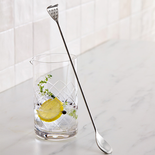 American Metalcraft BSST12 12" L Stainless Steel Bar Spoon with Strainer