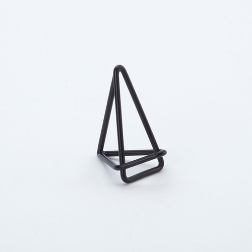 American Metalcraft GCHB2 2" H Black Metal Geometric Card Holder