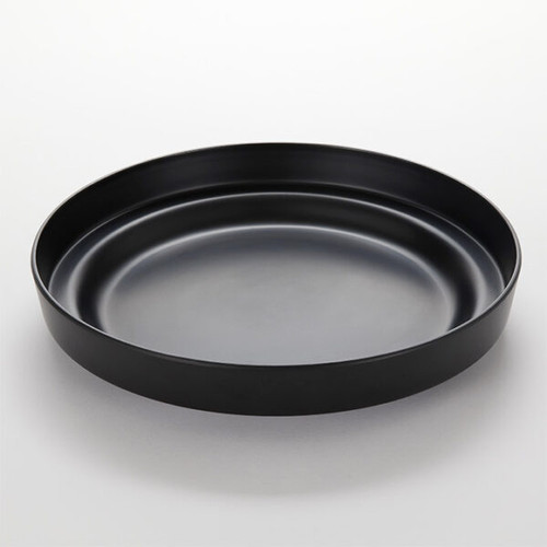 American Metalcraft MSEA12B 13" Dia. Black Plastic Seafood Tray