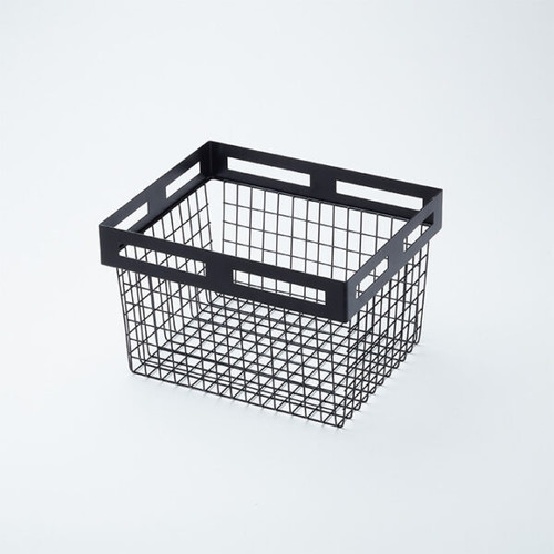 American Metalcraft BNRB129 12.13" W x 10" D x 8" H Black Rectangular Metal Twilight Basket