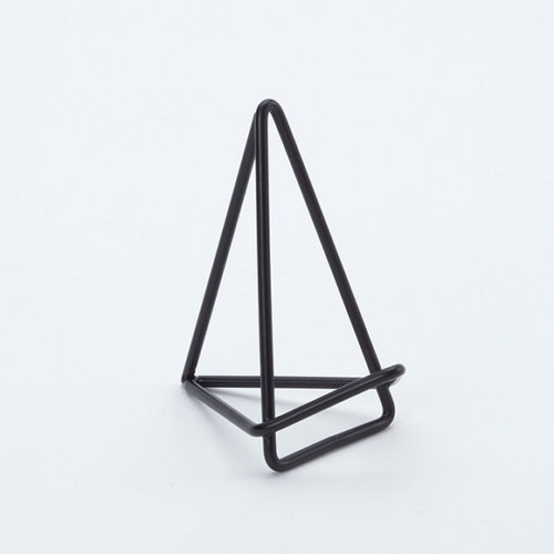 American Metalcraft GCHB3 3" H Black Metal Geometric Card Holder