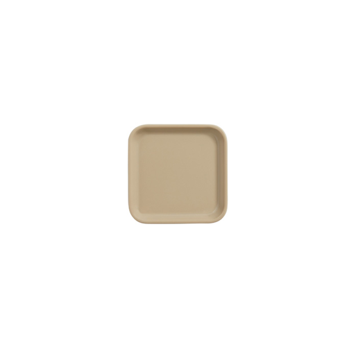 American Metalcraft BPS4CO 4" W Beige Melamine Square Plate