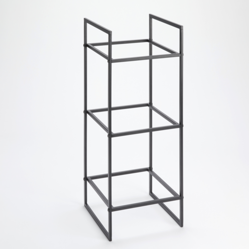 American Metalcraft BRT3 25.5" H Black Square Three-Tier Riser
