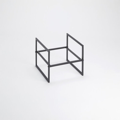 American Metalcraft BRT1 8" H Black Square Single-Tier Riser