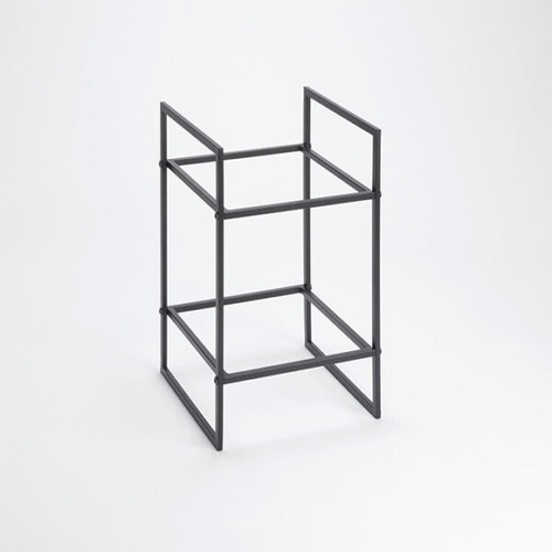 American Metalcraft BRT2 16.5" H Black Square Two-Tier Riser