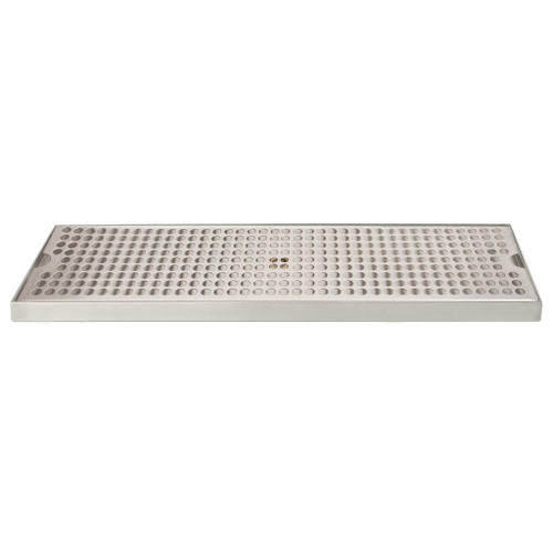 Micro Matic DP-120D-16-P 16" L x 5" W Stainless Steel Surface Mount Drip Tray with Perforated Grill