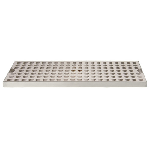 Micro Matic DP-120D-18-P 18" L x 5" W Stainless Steel Surface Mount Drip Tray with Perforated Grill