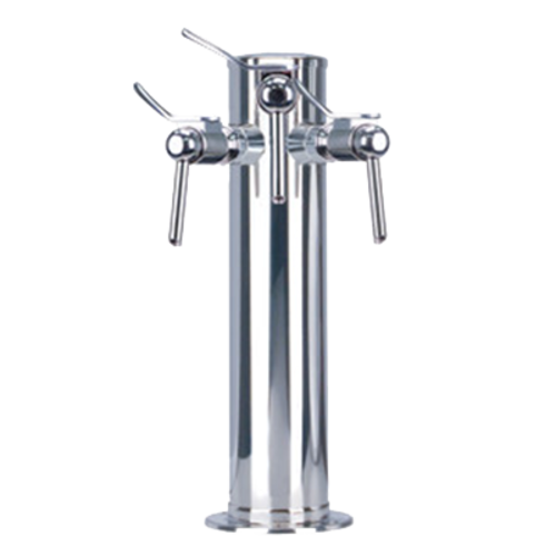 Micro Matic DS-133-PSS-W Stainless Steel Finish 3 Tap Air-Cooled Column Wine Font