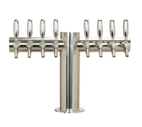 Micro Matic METRO-T-8PSSKR Countertop Glycol Cooled with 8 Faucets Metropolis "T" Draft Beer Tower