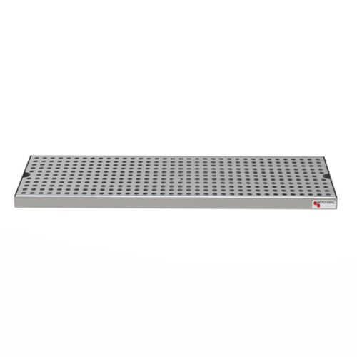 Micro Matic DP-120D-P 12" L x 5" W Stainless Steel Surface Mount Drip Tray with Perforated Grill