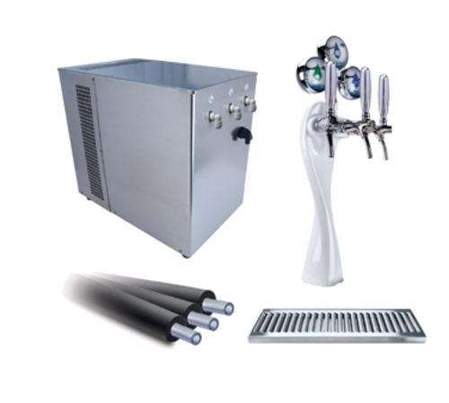 Micro Matic H2O-UCM-M-KIT 26 Gal. per Hour Stainless Steel Undercounter Mount with Magic Tower Water Dispenser - 120 Volts