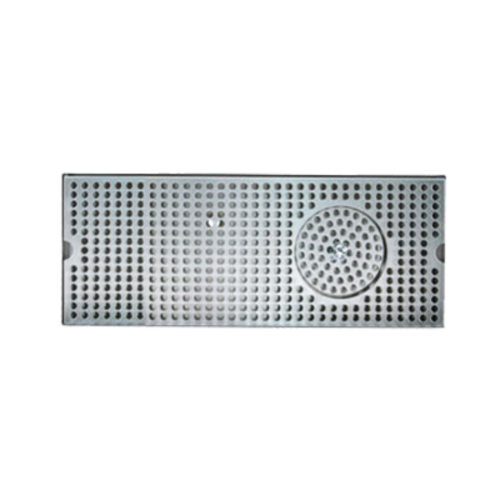 Micro Matic DP-120DGR 12" W x 5" D Stainless Steel with Drain and Glass Rinser Drip Tray Trough