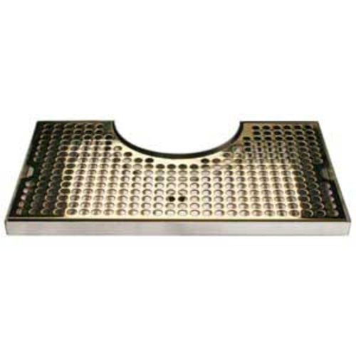 Micro Matic DP-920DSSPVD 12" W x 7" D Stainless Steel and Brass with Drain Drip Tray Trough