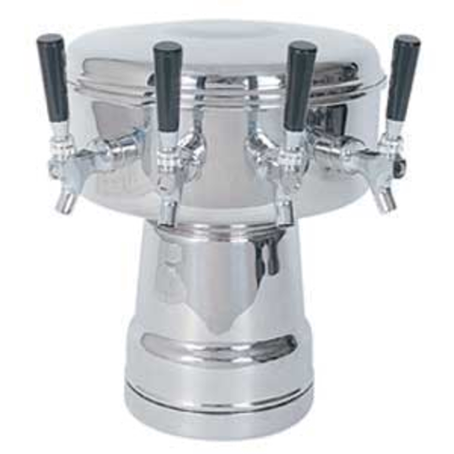 Micro Matic MTB-4PSSKR Stainless Steel 1 Column 4 Taps Mushroom Draft Beer Tower