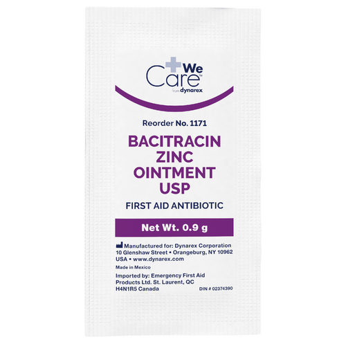 WeCare 1171 0.9 G Foil Packet Bacitracin Zinc Ointment (Case of 1728)