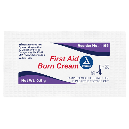 Dynarex 1165 0.9 G Foil Packet First Aid Burn Cream (Case of 1728)