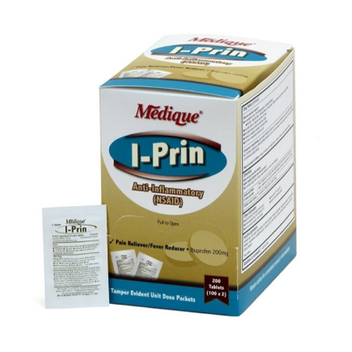 I-Prin 10047 Pain Relief I-Prin 200 mg Strength Ibuprofen Unit Dose Tablet (Box of 100)