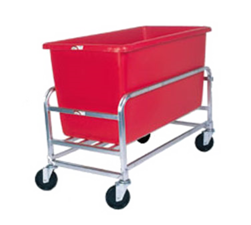 Winholt 30-8-AL-RD 500 Lbs. Red Polyethylene Tub and Aluminum Bulk Goods Cart