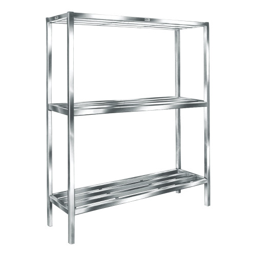 Winholt ALMCS-48-324-4LC 48" W x 60" H x 24" D Aluminum Tubular Mobile Cooler Shelving