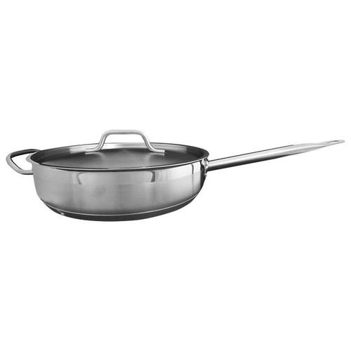 Thunder Group SLSAP4050 5 Qt. Stainless Steel with Lid Sauté Pan