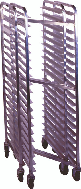 Winholt AL-1820N 20 Pans Aluminum Full Height End Loading Medium Duty Mobile Nesting Pan Rack