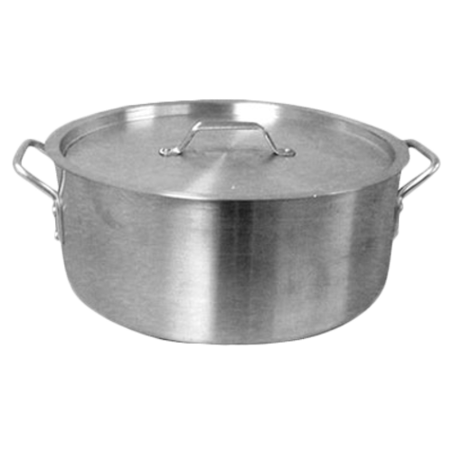 Thunder Group ALSKBP005 24 Qt. Aluminum Mirror-Finish with Cover Brazier Pot