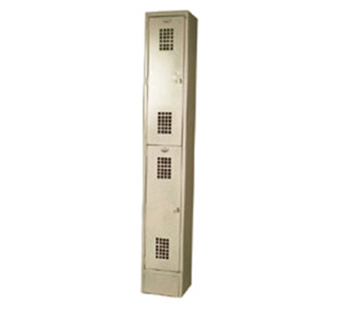 Winholt WL-21 12" W x 12" D x 78" H Beige Double Tier Floor Mounted Locker