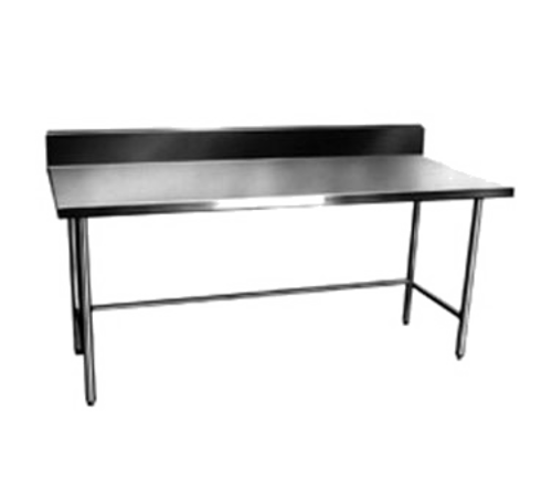 Winholt DTBB-3060 60" W x 30" D x 34" H 16 Gauge Stainless Steel Work Table with 6" Backsplash