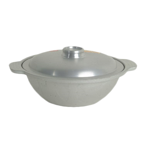 Thunder Group CETW005 10" Dia. Aluminum 2 Handles Sam Bai Wok with Lid